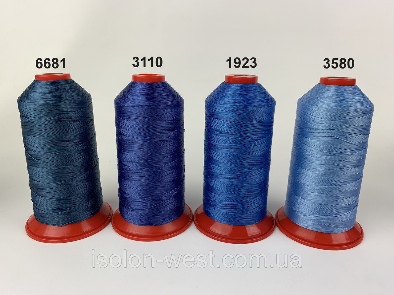 Нить POLYART(ПОЛИАРТ) N15 цвет 1923 синий, для пошив чехлов на автомобильные сидения и руль, 1000м детальная фотка