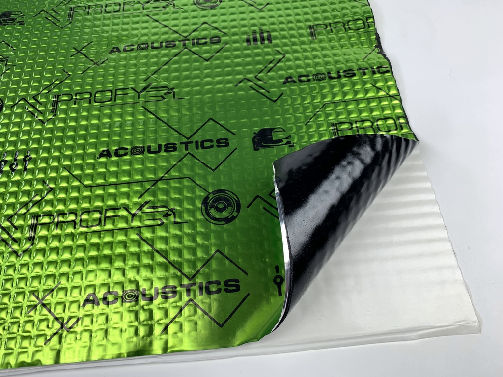 Виброизоляция Acoustics PROFY А2, толщина 2.2мм детальная фотка