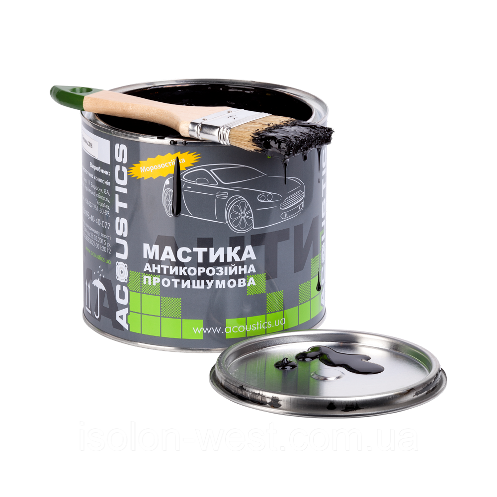 Мастика противошумная антикоррозионная  Acoustics, 2.0 кг. детальная фотка
