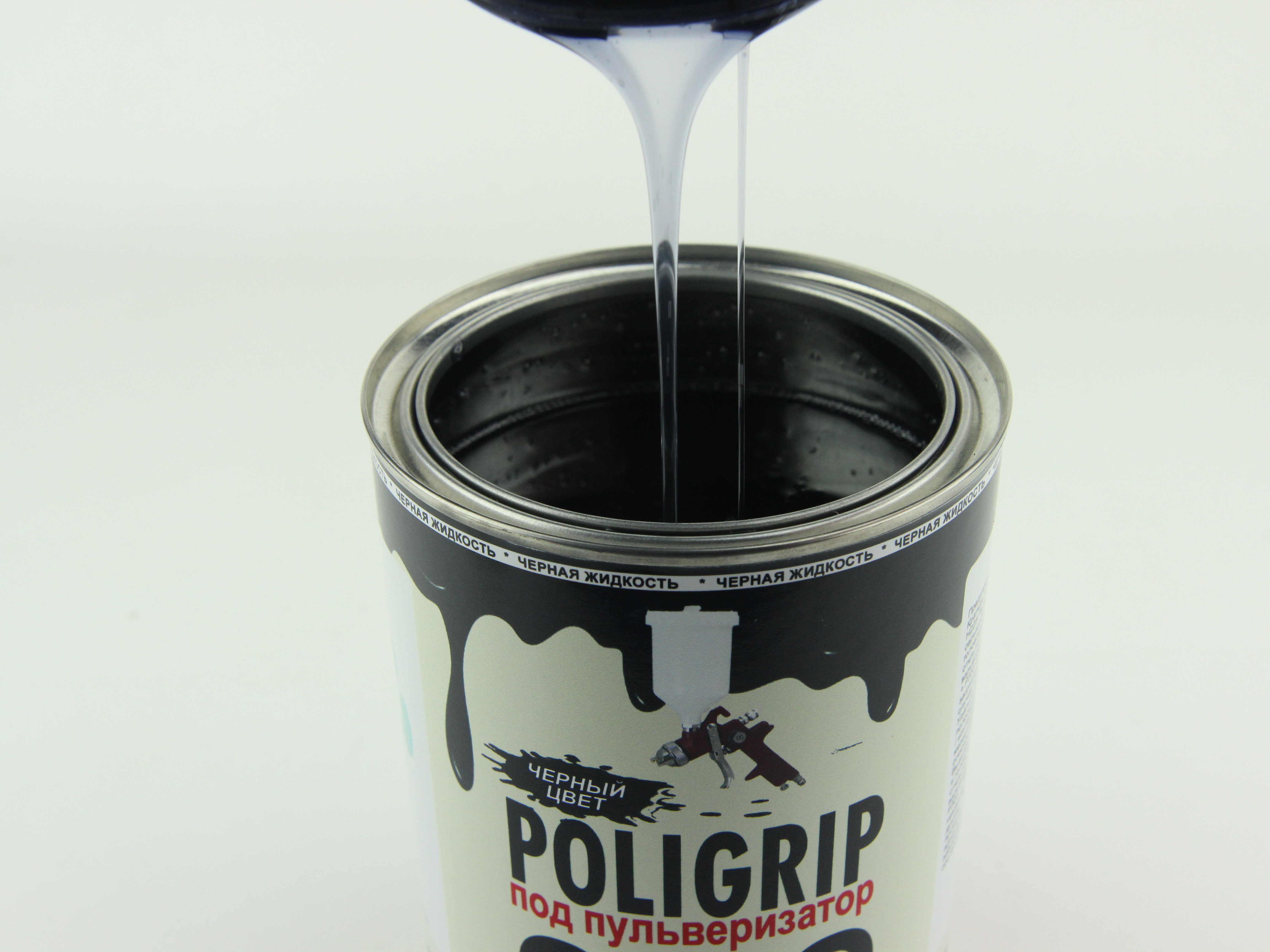 Клей Poligrip 999 EP NERO черный (под пульверизатор) - полиуретановый термоустойчивый, Италия 1,0 л. детальная фотка
