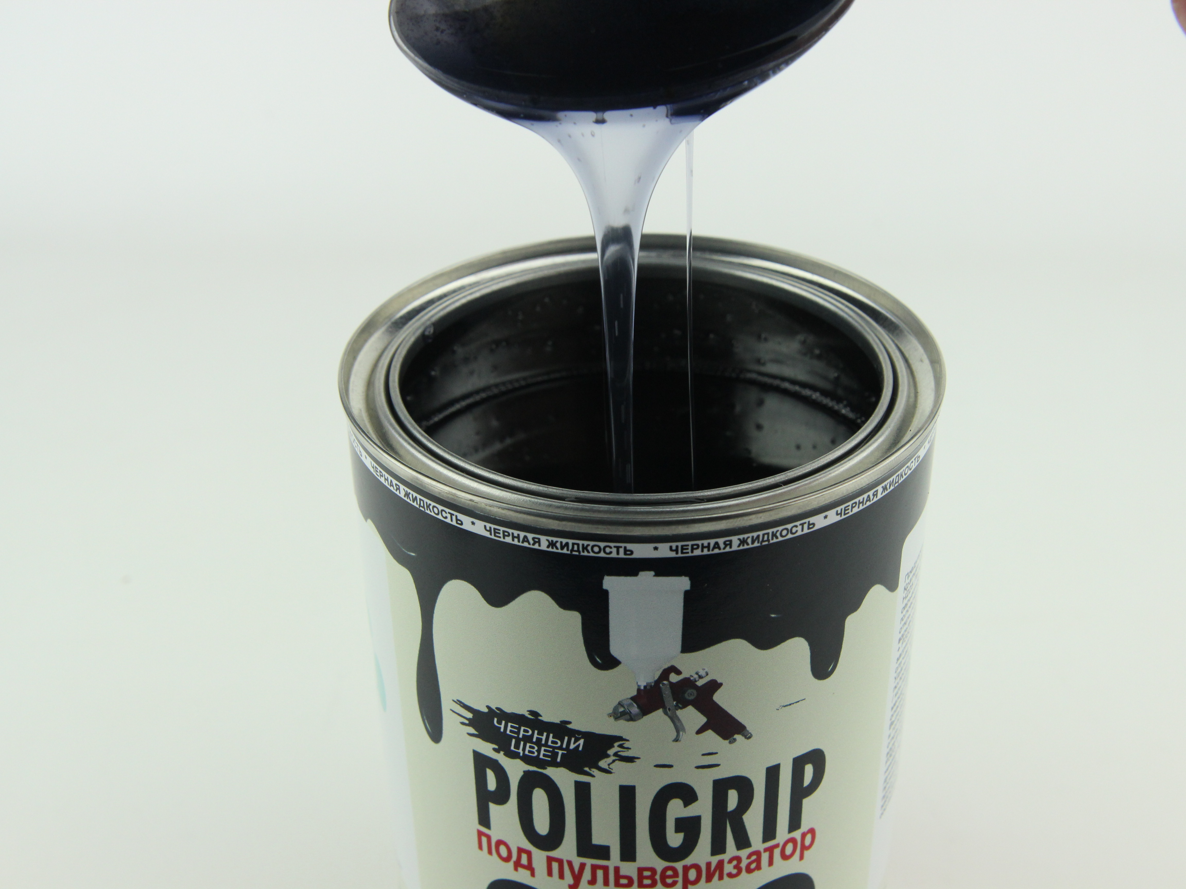 Клей Poligrip 999 EP NERO черный (под пульверизатор) - полиуретановый термоустойчивый, Италия 1,0 л. детальная фотка