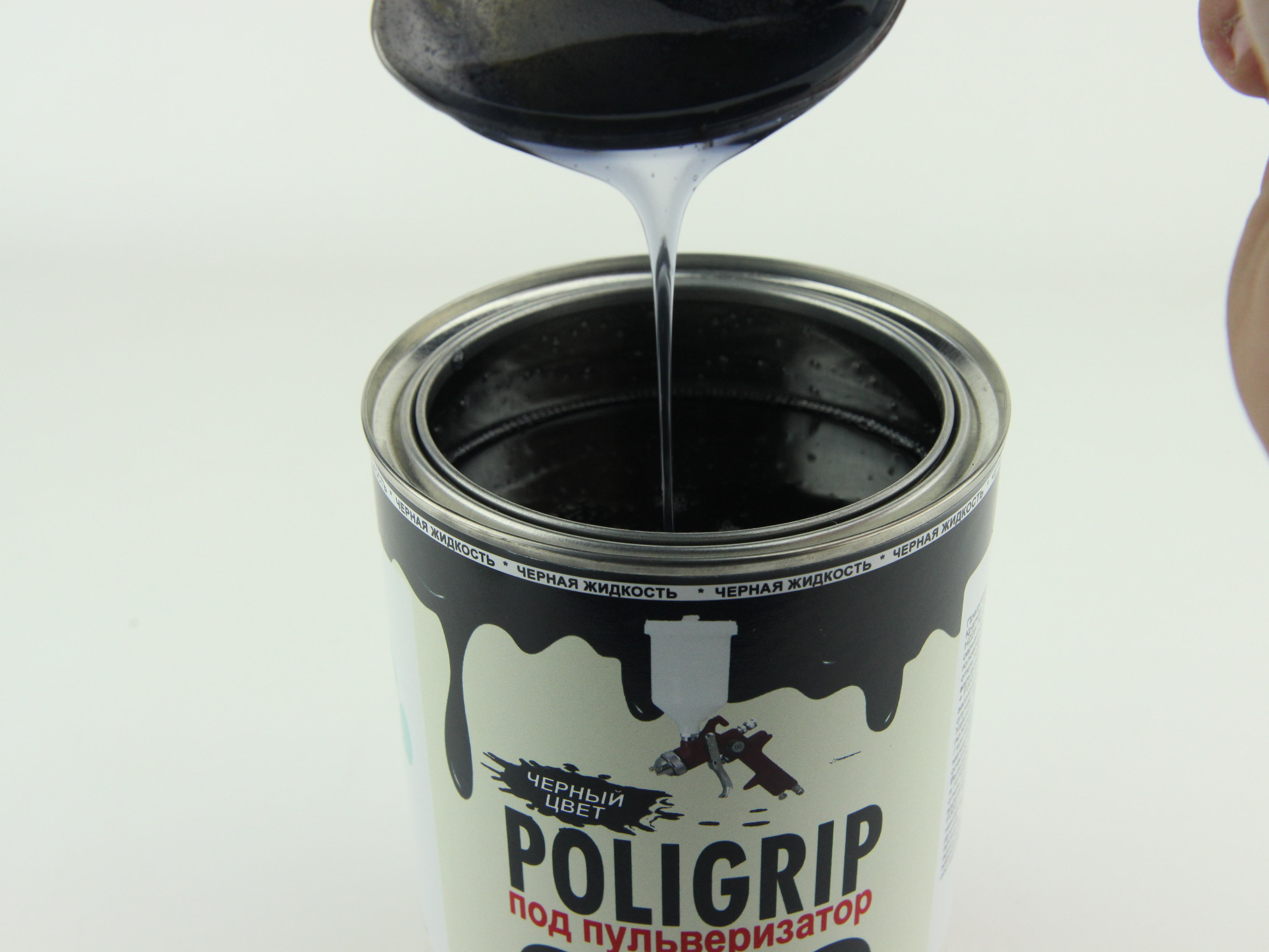 Клей Poligrip 999 EP NERO черный (под пульверизатор) - полиуретановый термоустойчивый, Италия 1,0 л. детальная фотка