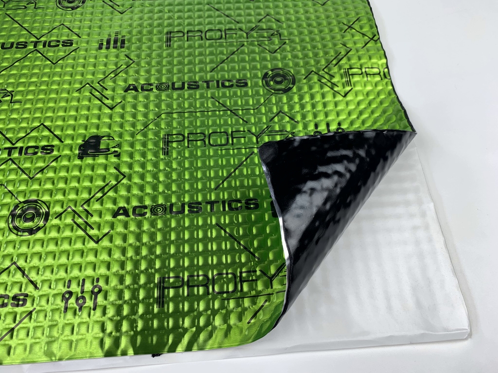 Виброизоляция Acoustics PROFY А1, толщина 1.8мм детальная фотка