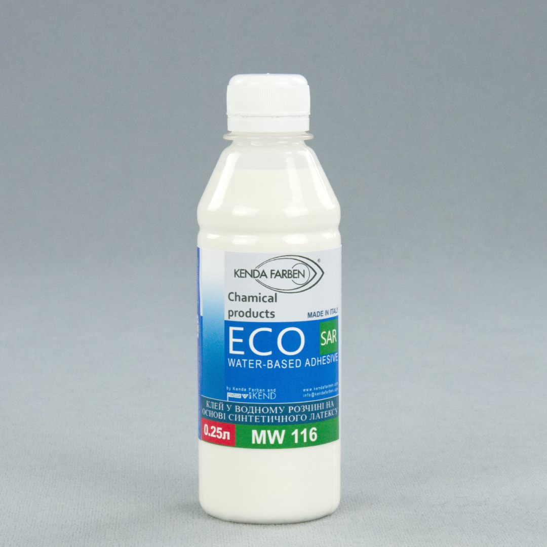 Клей латексный ECOSAR MW116 для кожи, кожзама, ткани, замши, без запаха (Италия) детальная фотка