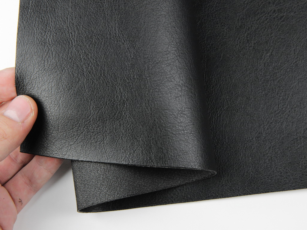 Кожзаменитель черный «VINYLPEX» CZ-62 прочный, ширина 1.50м (Польша) детальная фотка