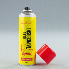 Аэрозольный клей Tapicerski spray-kon для мебели, ткани, карпета, ковролина, резины, войлока, 500мл Польща анонс фото