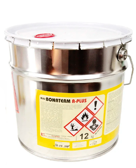 Клей автомобильный Bonaterm A-PLUS 15л. полихлоропреновый для тканей, кожзама  Польша 12кг детальная фотка