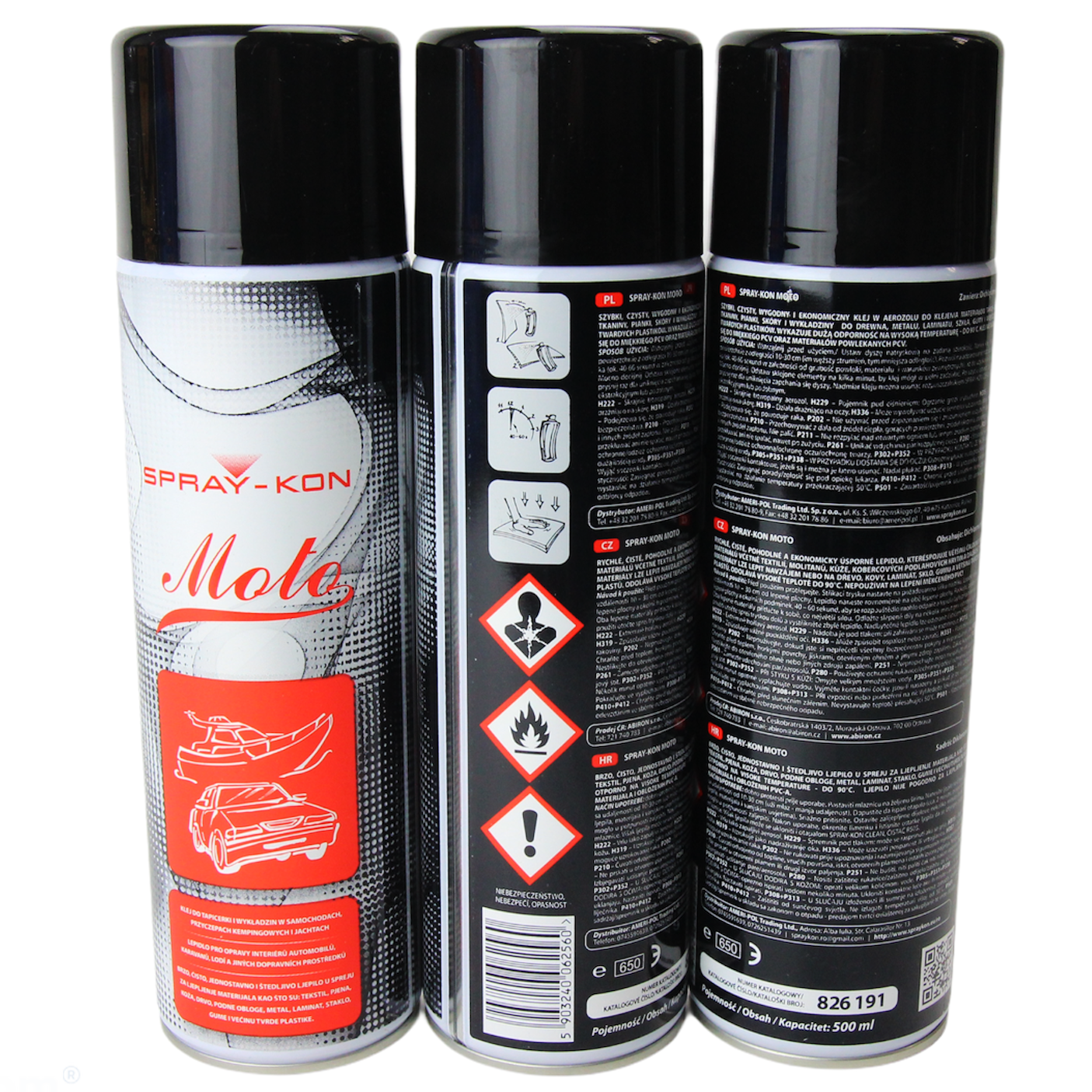 Аэрозольный контактный клей SPRAY-KON MOTO устойчив к высоким температурам +90°С (Польша) 500мл детальная фотка
