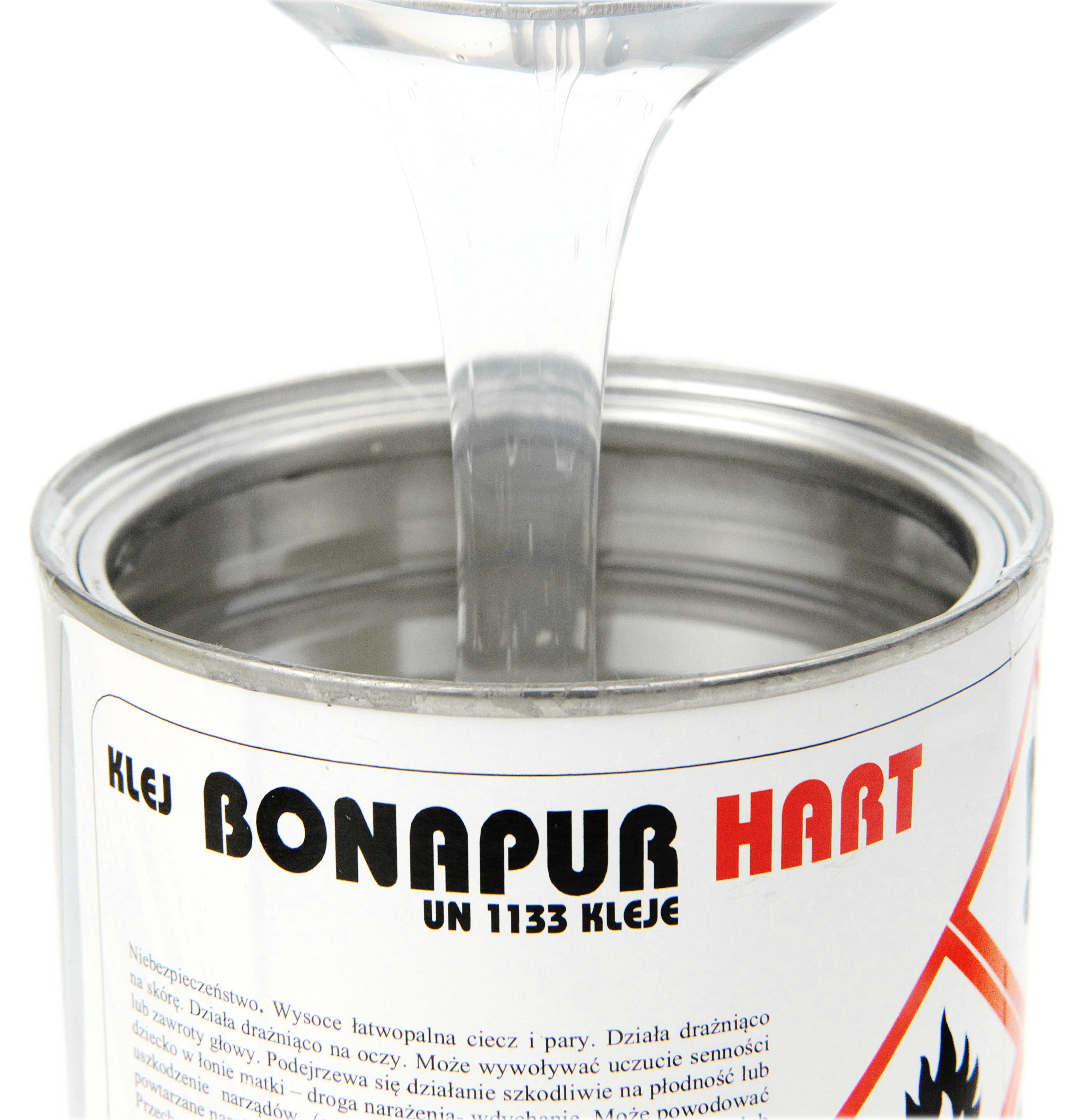 Полиуретановый термостойкий клей BONAPUR HART для кожзама, тканей, пвх, синтетической кожи, Польша детальная фотка
