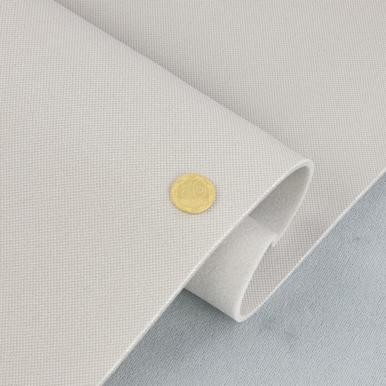 Автоткань потолочная 1549 оригинальная на поролоне, цвет светло-серый, толщина 3мм, ширина 147см детальная фотка