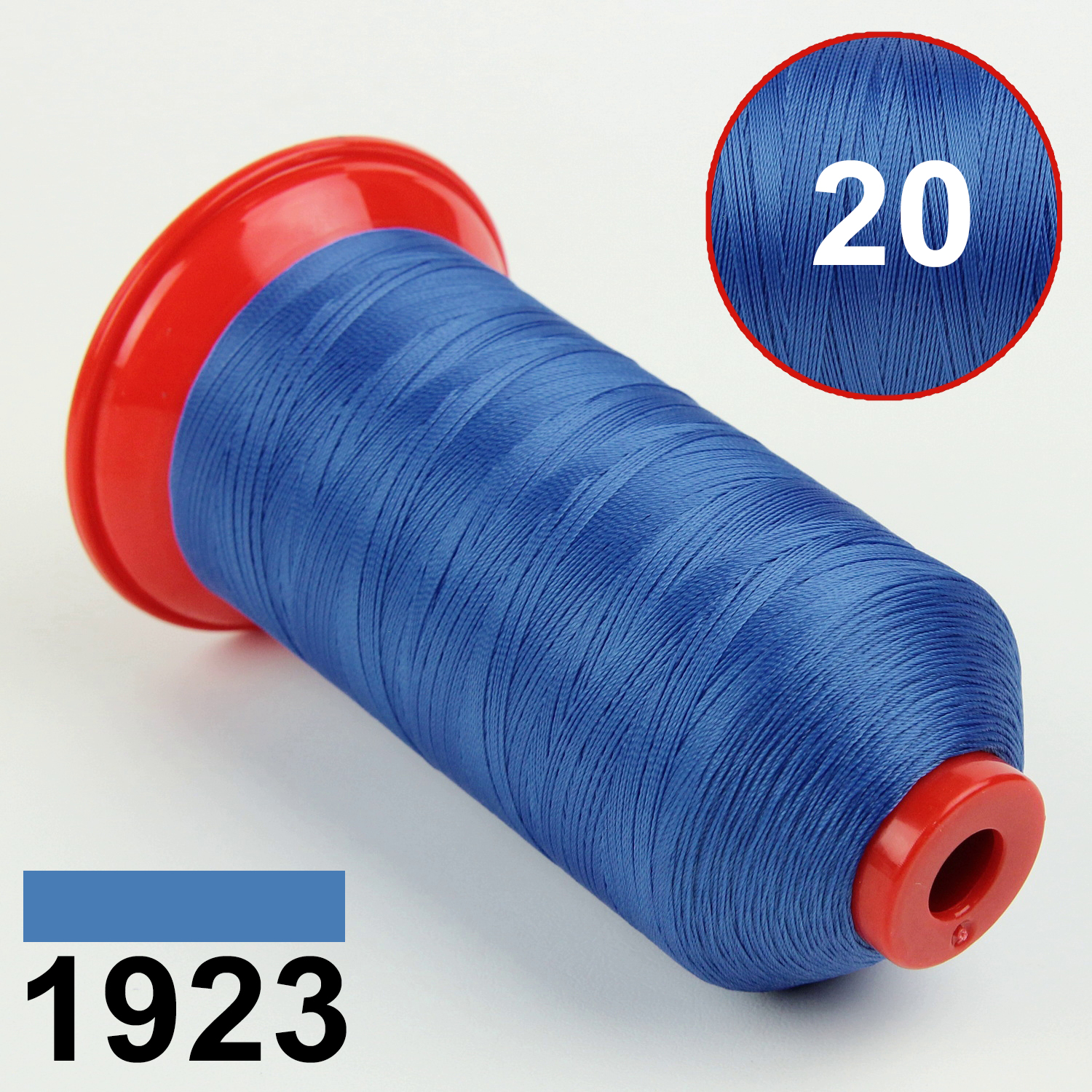 Нитка POLYART (ПоліАРТ) N20 колір 1923 синій, довжина 1500м детальна фотка