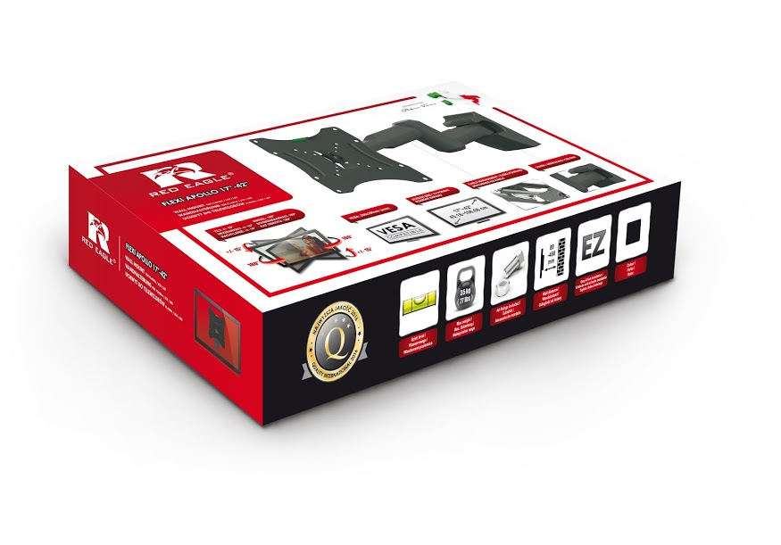 Кронштейн TV Red Eagle FLEXI APOLLO 17"-42" VESA 200x200 кріплення для телевізора (LCD, LED) на стіну детальна фотка