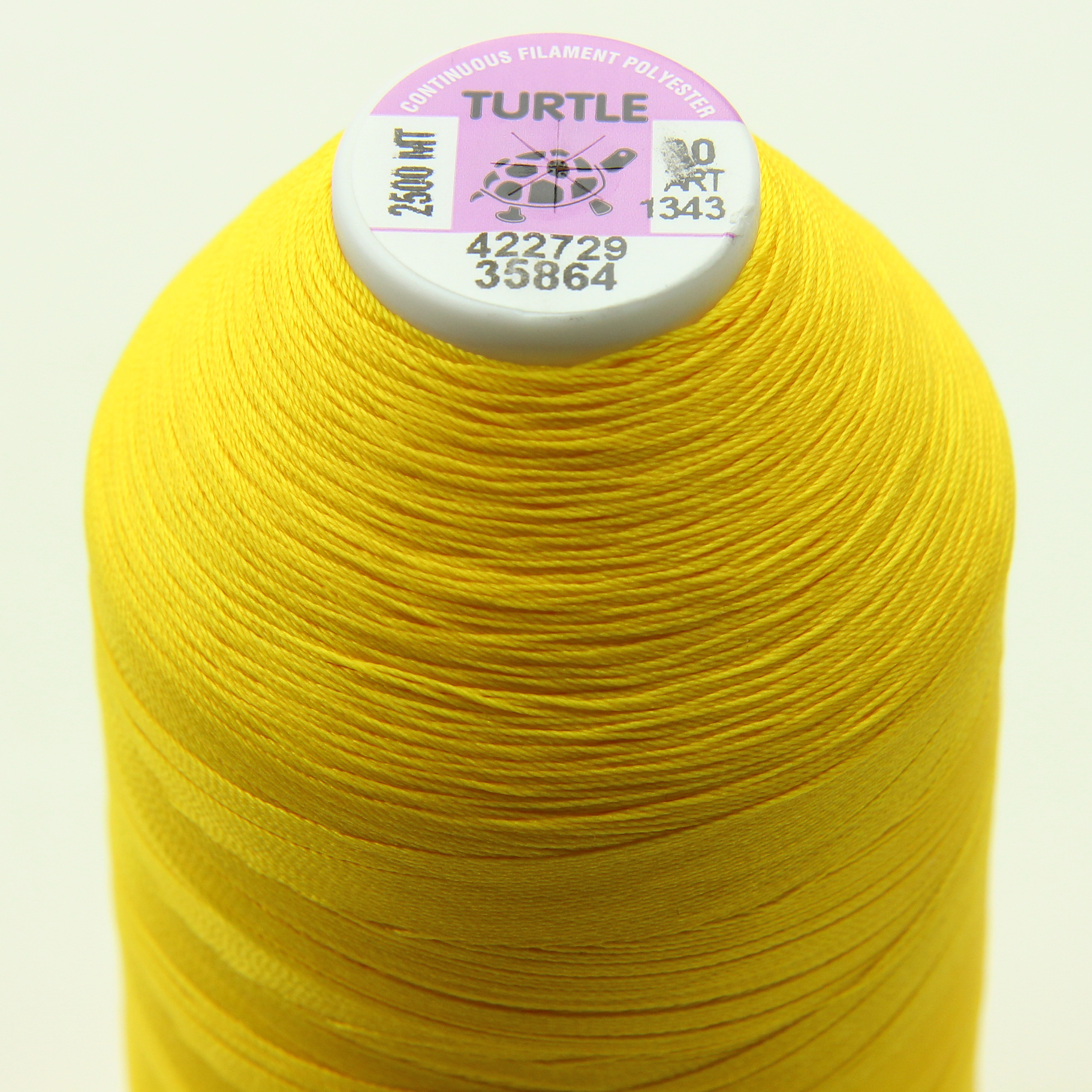 Нитка TURTLE (Туреччина) №30 35864 для оверлоку, колір жовтий, довжина 2500м. детальна фотка