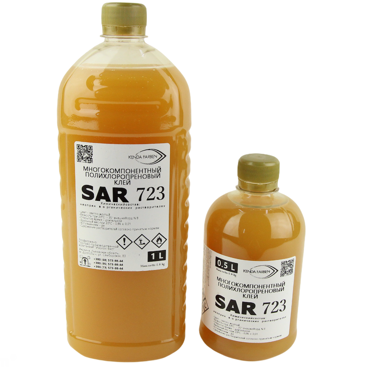 Клей SAR 723 (многокомпонентный полихлоропреновый), для тканей и других покрытий, Италия детальная фотка