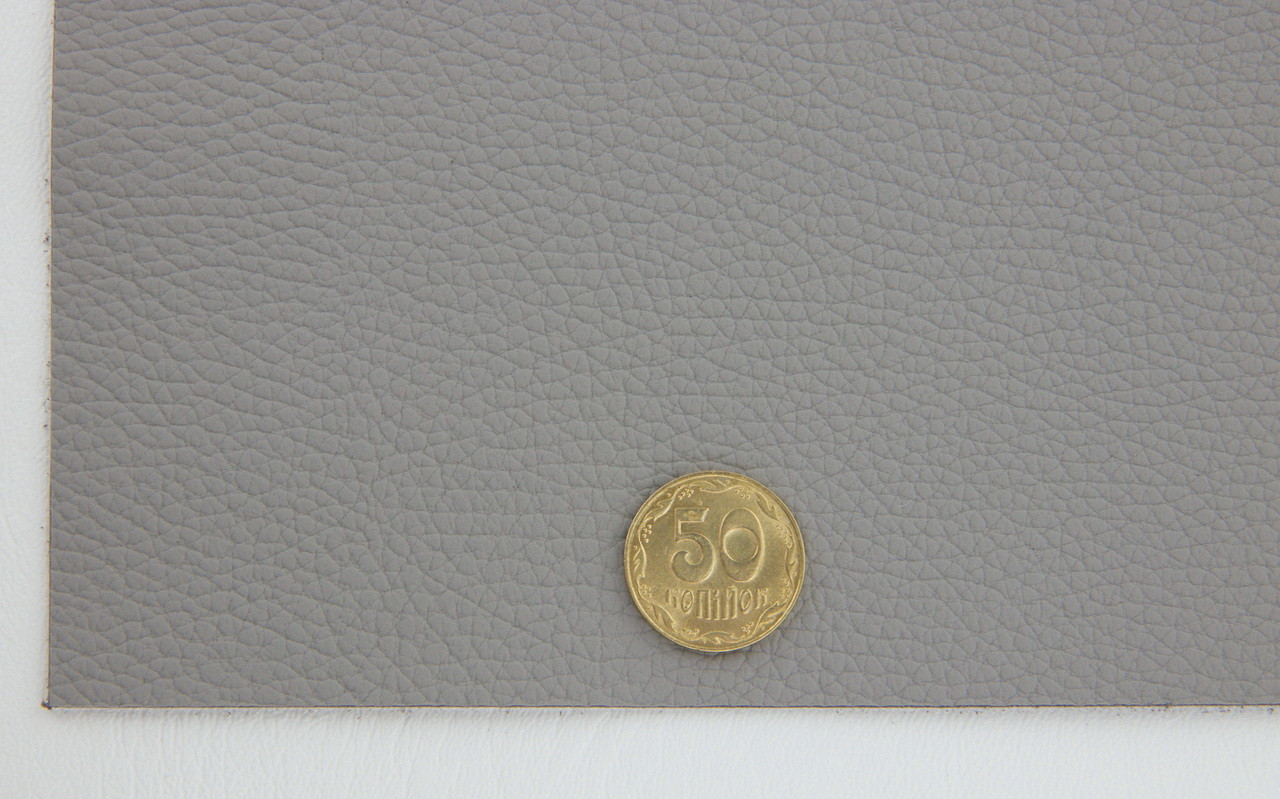 Шкірзамінник Hercul 933 світло-сірий, структурований, ширина 1.4м, Туреччина детальна фотка