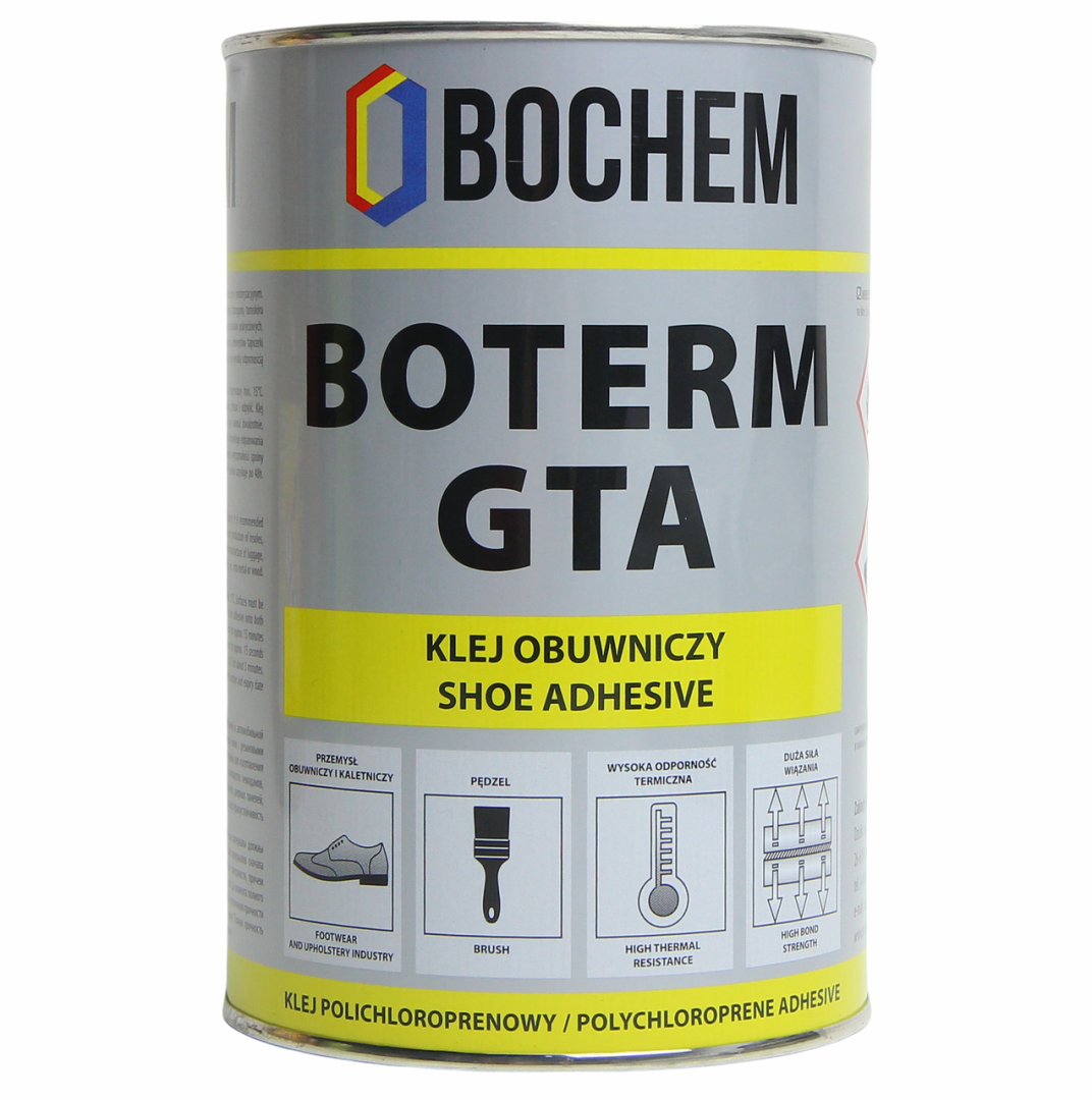 Каучуковый клей BOTERM GTA (наиритовый) для кожзама, ткани, карпета (0.8кг, 1л) Польша детальная фотка