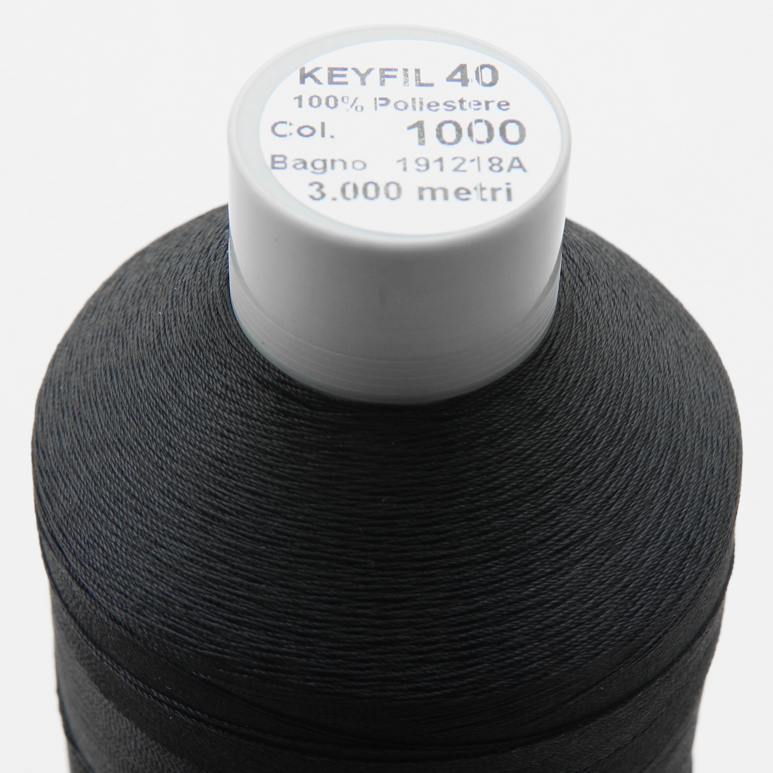Нить KEYFIL (Италия) №40 цвет 1000 черный, длина 3000м. детальная фотка