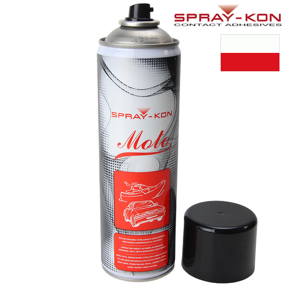 Клей контактний клей SPRAY-KON MOTO 500мл детальна фотка