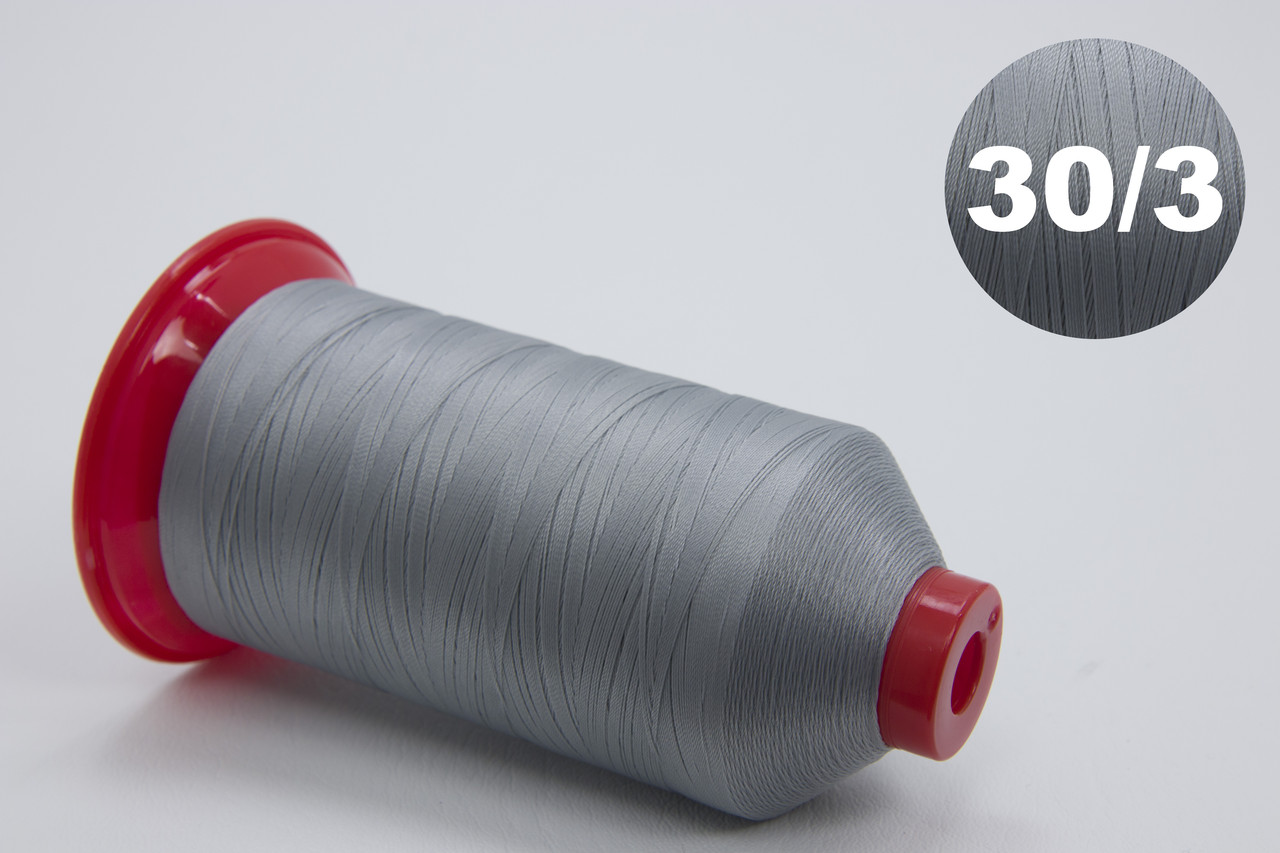 Нить швейная TEKNOPES № 30/3, цвет 9071 (серый), 2500м, Италия детальная фотка