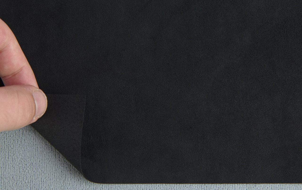 Алькантара Panel ALC-Black-2 черная, без основания, ширина 158см (Италия) детальная фотка