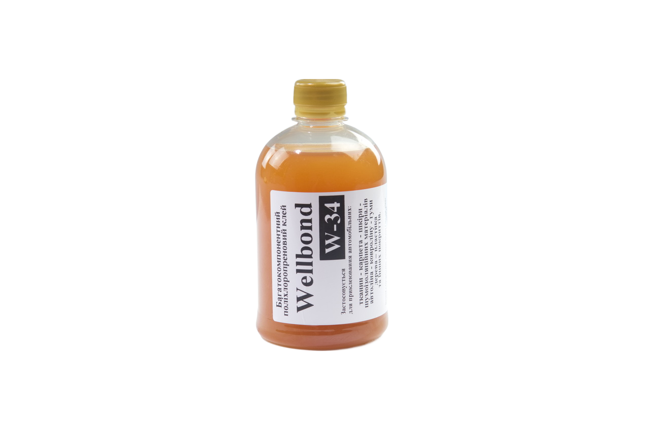 Клей wellbond w-34 (полихлоропреновый) для ткани, карпета, ковролина, пластика, Турция детальная фотка
