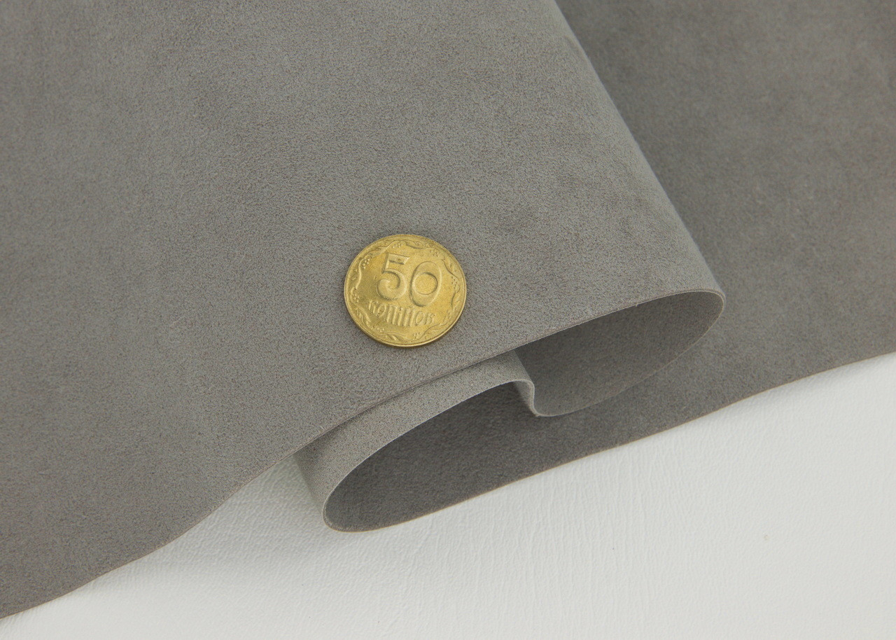 Алькантара Panel ALC-5902 серая, без основания, ширина 150см (Италия) детальная фотка