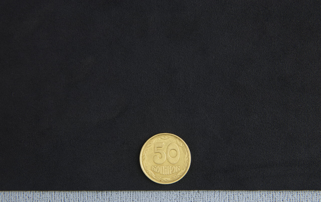 Алькантара Panel ALC-Black-2 черная, без основания, ширина 158см (Италия) детальная фотка