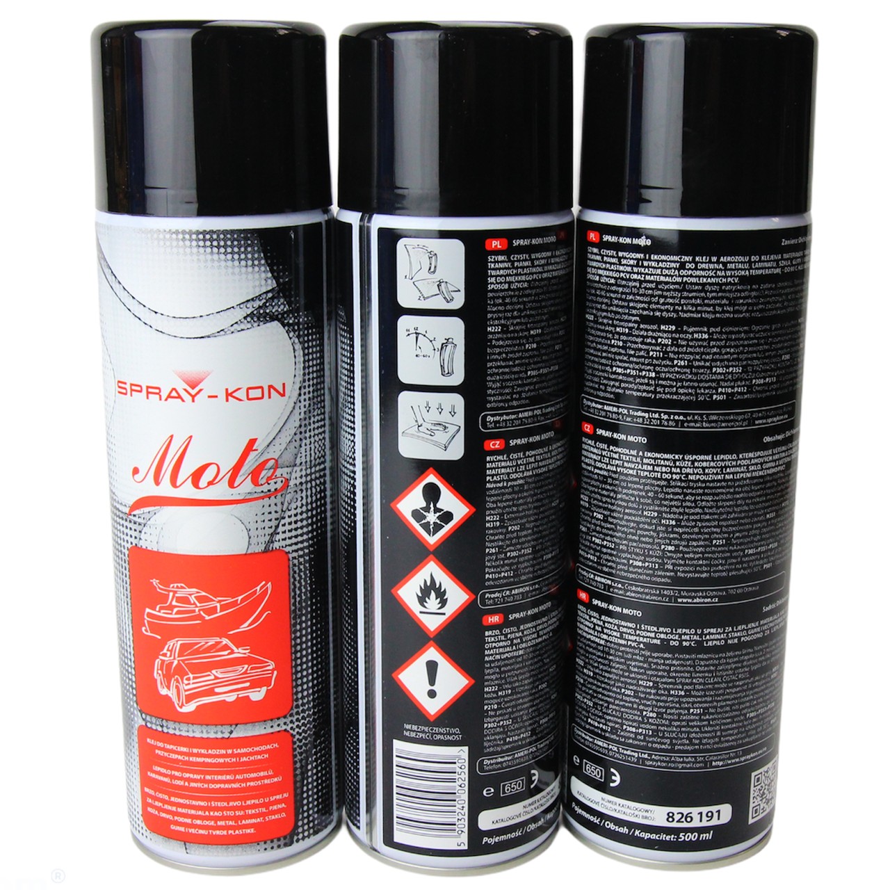 Клей контактний клей SPRAY-KON MOTO 500мл детальна фотка