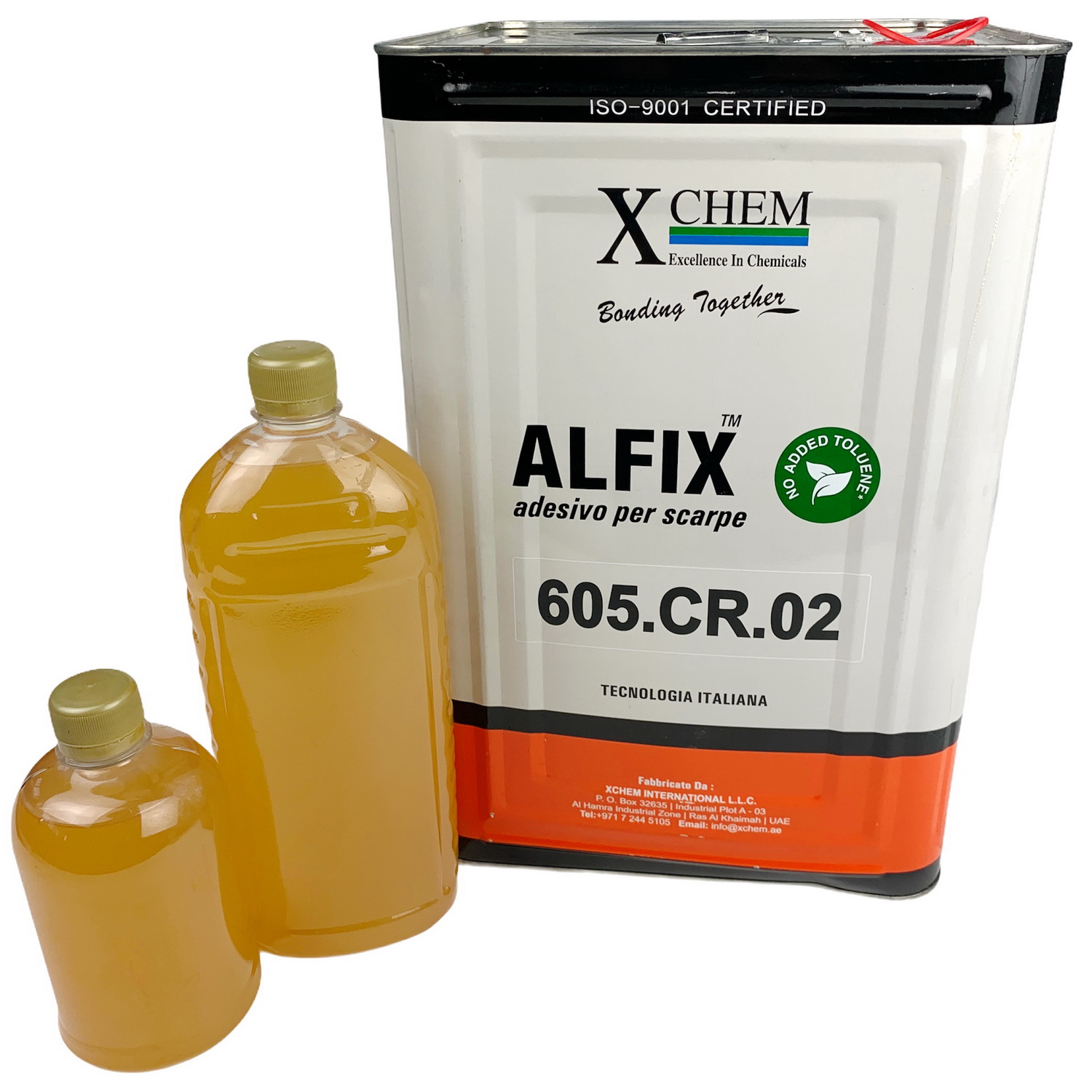 Клей контактный Alfix 605 (полихлоропреновый), для проклейки тканей, ковролина, кожзама, Италия детальная фотка
