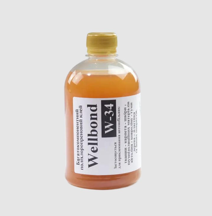 Клей wellbond w-34 (поліхлоропреновий) для тканини, карпету, ковроліну, пластику, Туреччина анонс фото