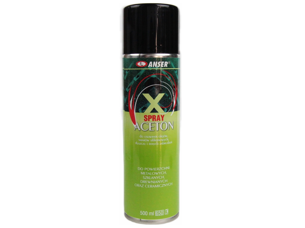 Знежирювач аерозольний Spray Acetone для металевих, скляних і керамічних поверхонь, 500мл Польща детальна фотка
