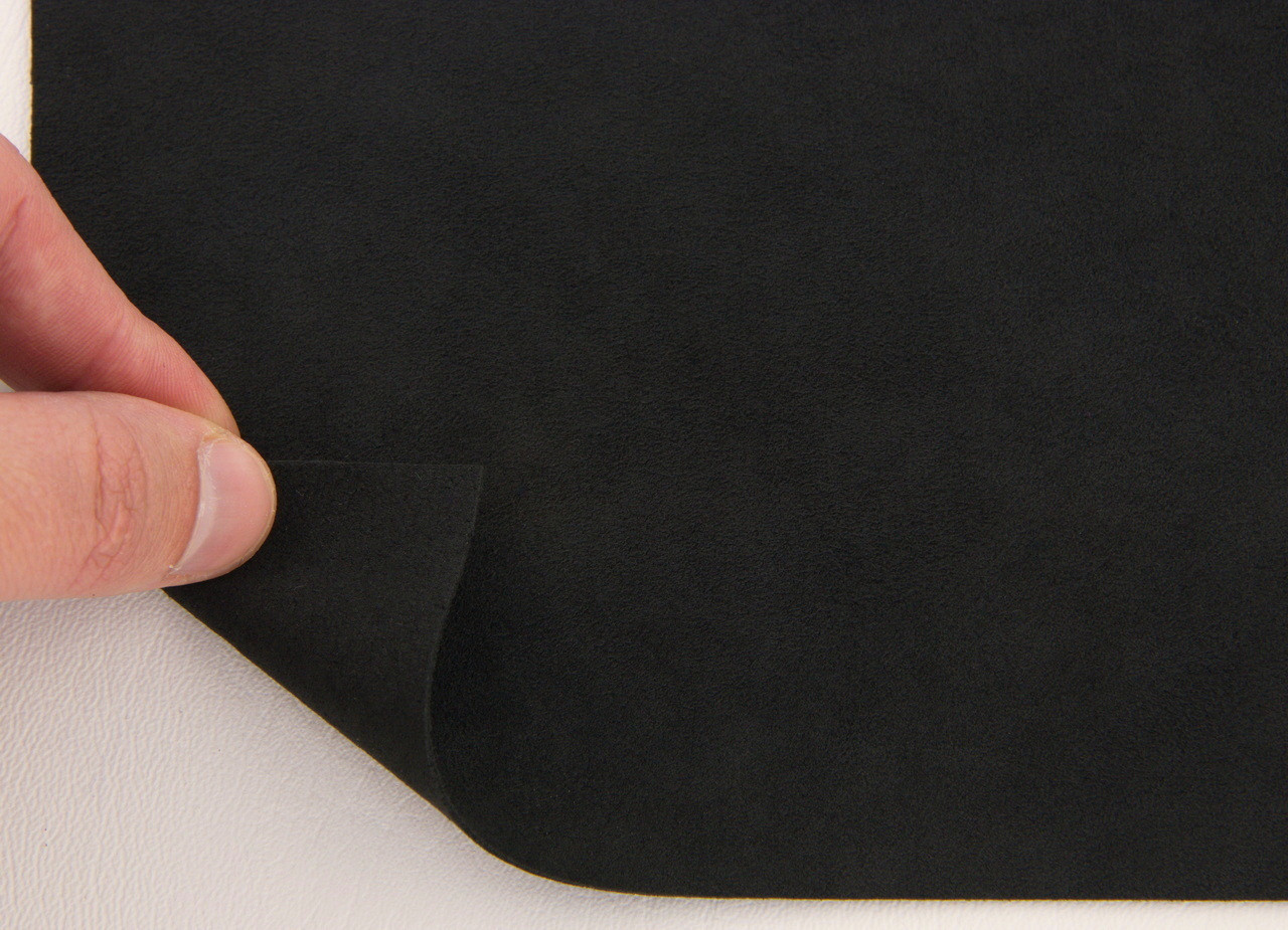 Алькантара Panel ALC-Black черная, без основания, ширина 145см (Италия) детальная фотка
