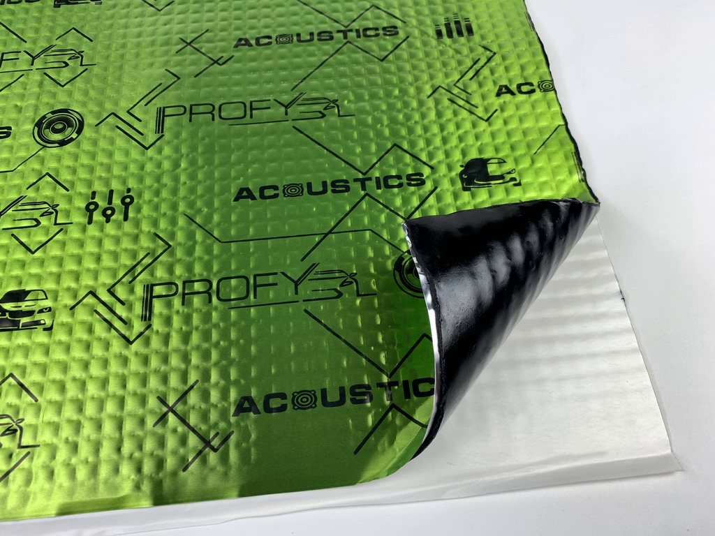 Виброизоляция Acoustics PROFY А4, толщина 4.0мм детальная фотка