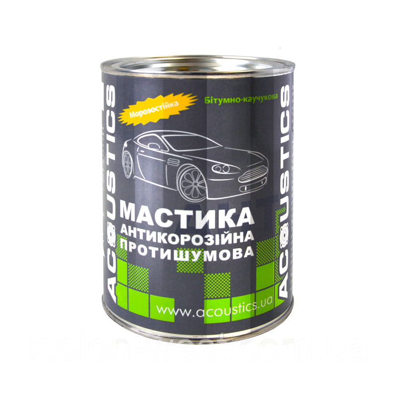Мастика антикоррозионная противошумная Acoustics, 0.8 кг детальная фотка