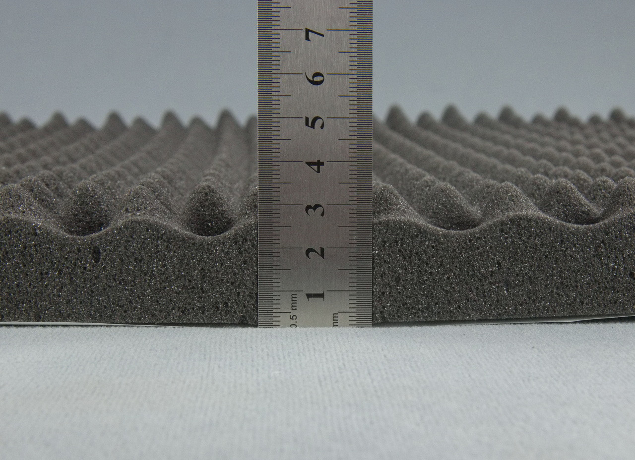 Шумопоглотитель ACOUSTICS SoundWave L35, с латкесной пропиткой, самоклеющийся, толщина 35мм, лист 100x50см детальная фотка