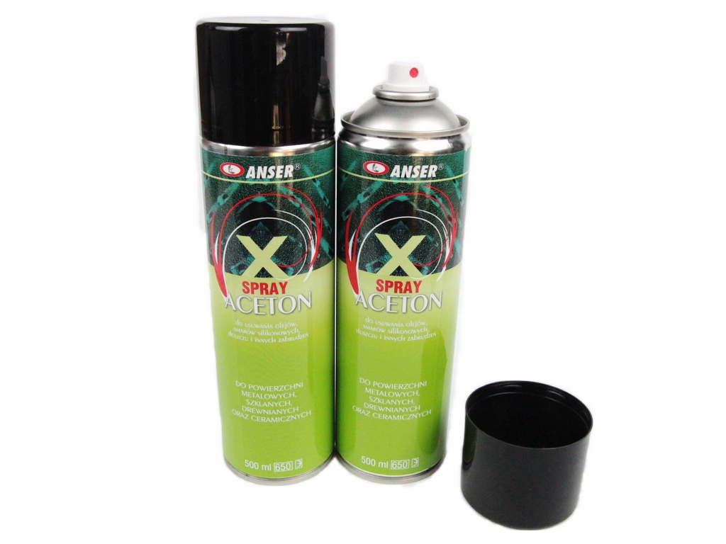 Знежирювач аерозольний Spray Acetone для металевих, скляних і керамічних поверхонь, 500мл Польща детальна фотка